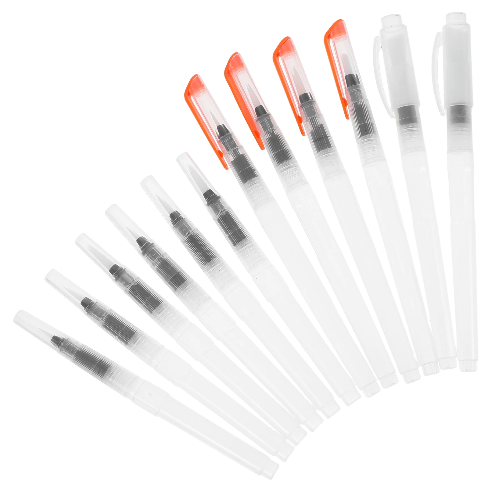 

12 Pcs Watercolor Brushes Set Fine Tip Flat Calligraphy Artist Painting Tools Portable Precision Craft Supplies