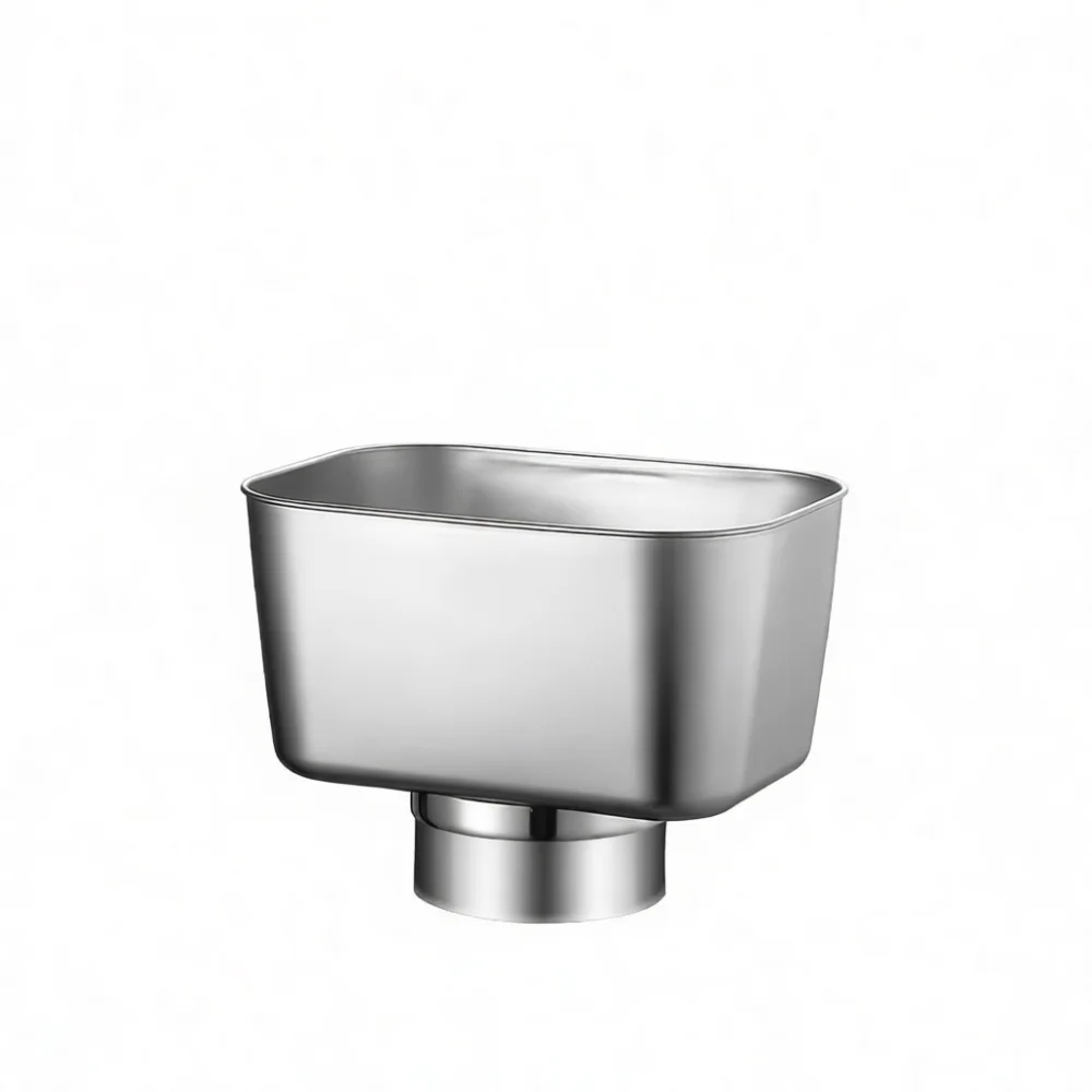 Stainless Steel Rainwater Catching Tool Square Downpipe Fitting Roof Drainage Accessory Large Flow Water Collector