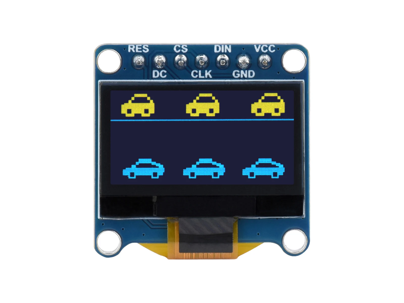 

0.96inch OLED Module,128×64 Resolution, SPI / I2C Communication,Yellow and Blue Display/White Display/Blue Display Version