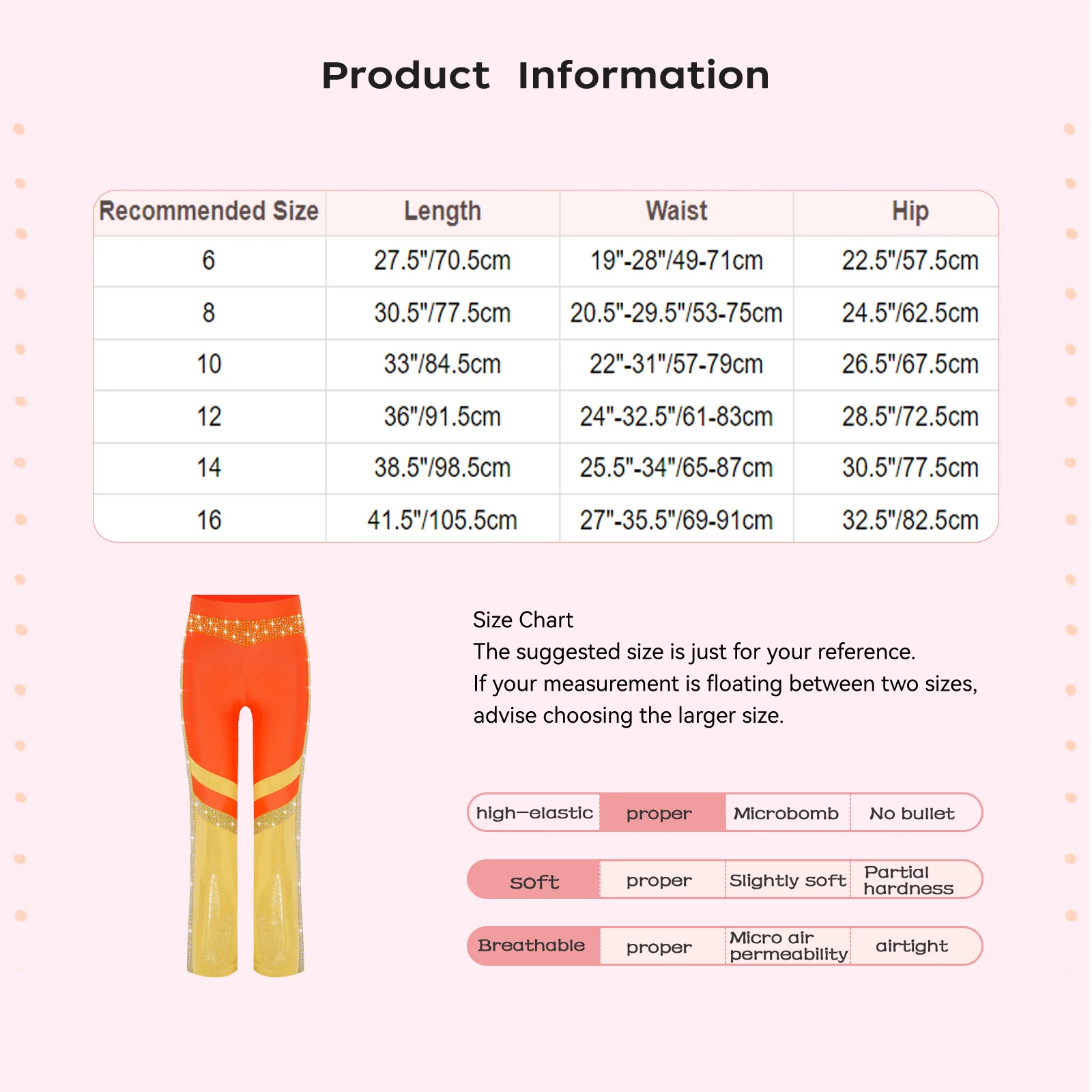 متوهج السراويل الاطفال الفتيات اللون كتلة مرونة الخصر مشاعل جرس القاع السراويل الجمباز اليوغا البهلوانية ملابس رقص الباليه #5