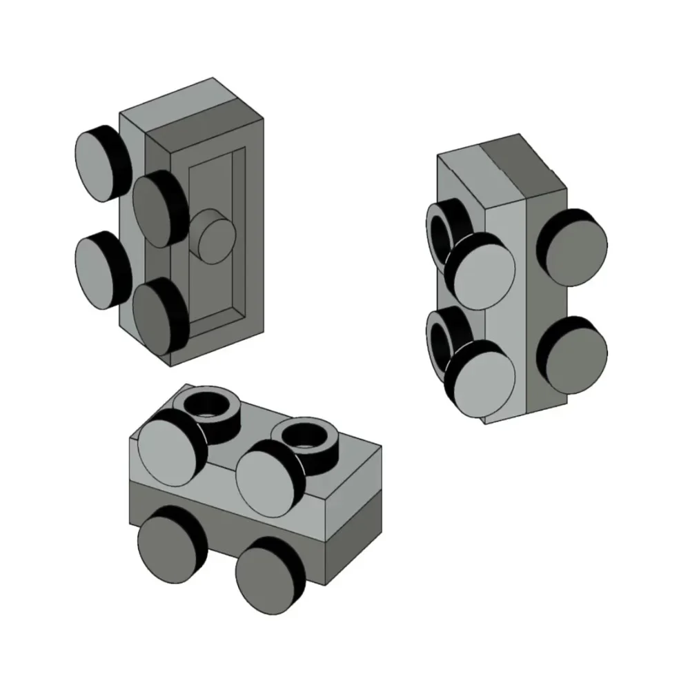 MOC 10PCS 3023 Special Plate 1x2 Bring Two Point Building Blocks Kit Steering Bracket Board Bricks Particle Toys Children Gifts