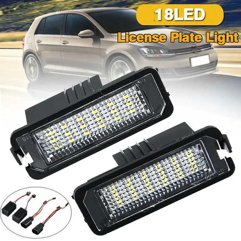 1Pcs LED Licence Number Plate Light Car Taillight for VW GOLF Polo Passat Phaeton Porsche Skoda Seat