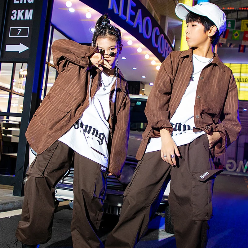 Neue Kind Hip Hop Jazz Dance Kostüme Kinder Kühlen Street Dance Kleidung Mädchen Jungen Bühne Leistung Outfits Kpop Kleidung SL7461