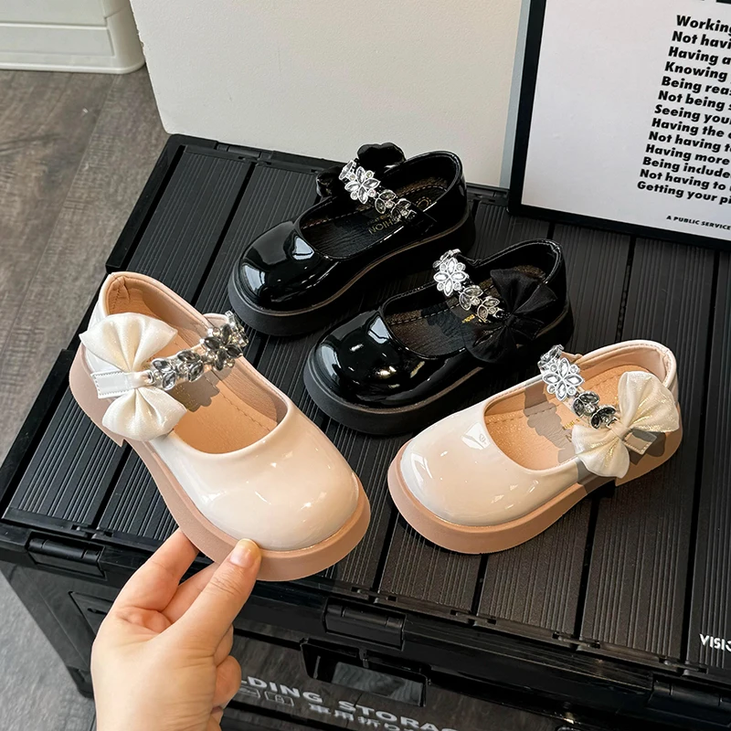 

Spring new style girls' shoes single shoes for children fashionable princess shoes for little girls leather shoes
