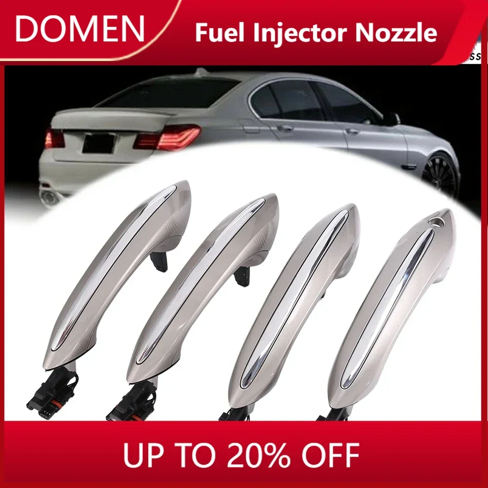 

4X Champagne Outer Outside Exterior Keyless Entry Door Handle Set For BMW 5 6 7 Series F07 F10 F11 F06 F12 F13 F01 F02
