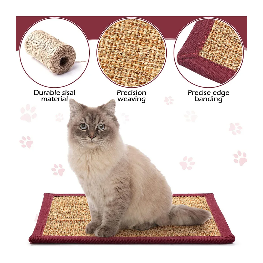 CF Cat Scratch Board Sisal Cats Scratch Pad Cat Scratch Mat Safety Material Fine Craft Comfortable Natura