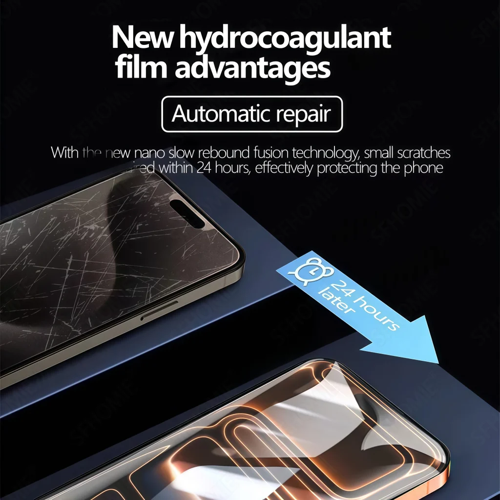 4pcs HD Full Cover Hydrogel Film For iPhone 11 12 13 14 15 16 17 Pro Max 14 15 16 Plus 17 Air Screen Protecton Protection