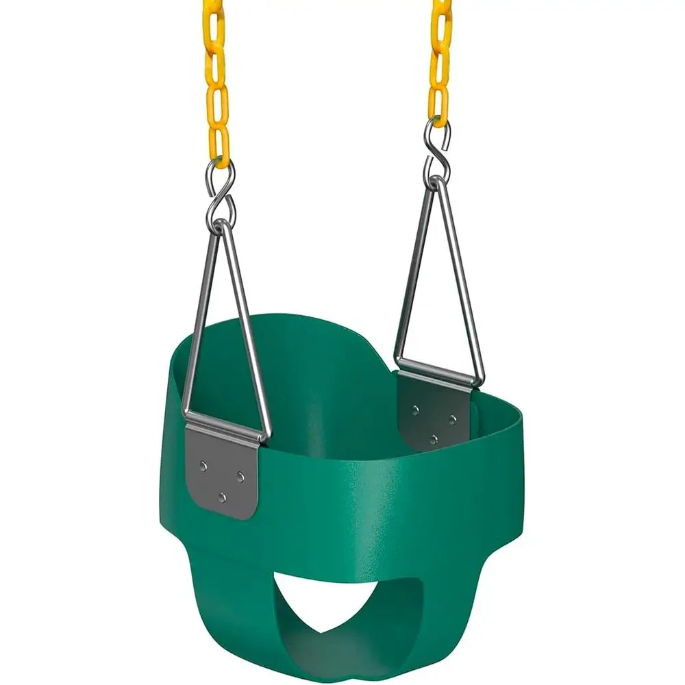 

Baby Swing Outdoor - Heavy Duty Toddler Swing Set Accories, High Back, ull Bucket Seat with Coated Chains or Outdoor Use - ully
