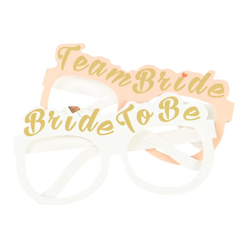 10/20pcs team bride paper glasses bride to be bridal shower Hens Bachelorette Party Wedding Decoration Supplies photobooth props