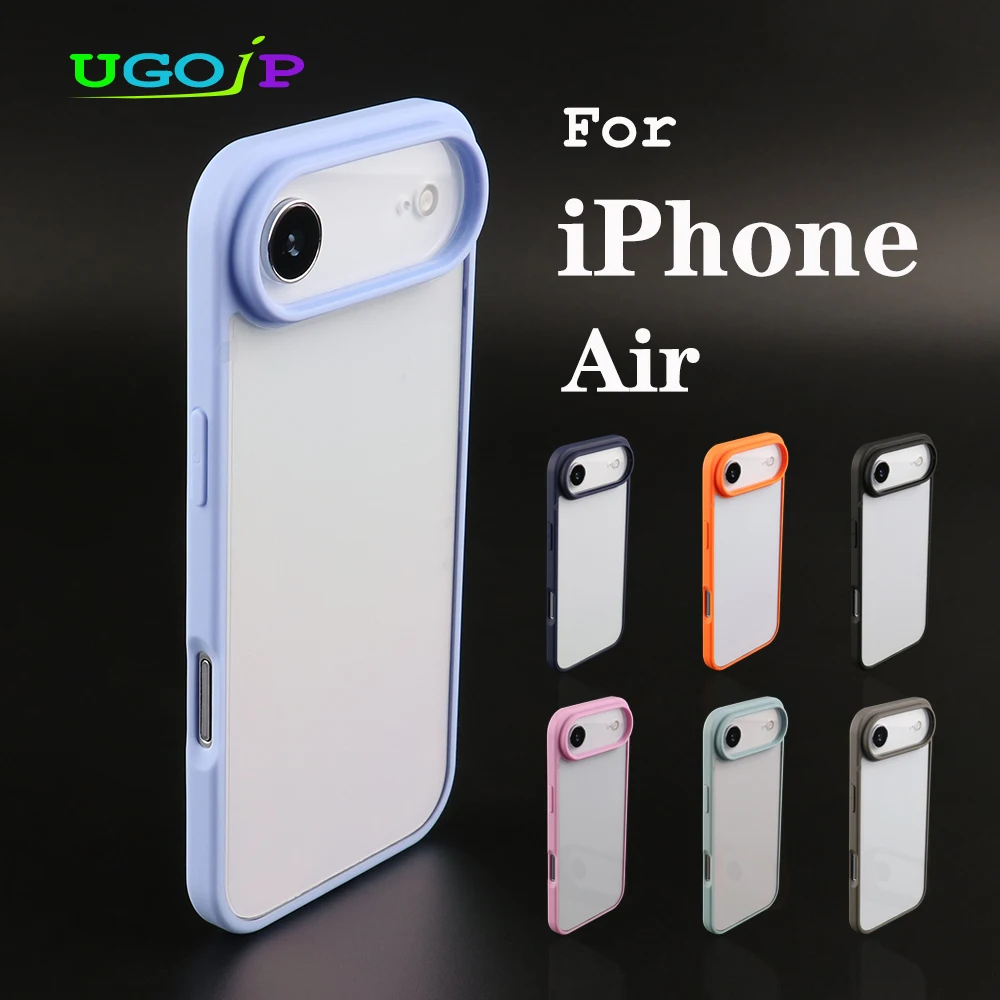 UGOjP For iPhone 17 Air Case Men Women Anti-drop Transparent Phone Case Shockproof TPU Frame Clear T