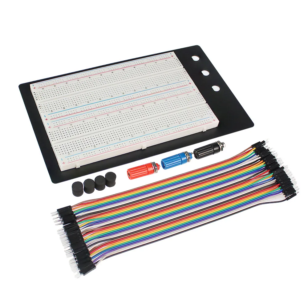 ZY-204 Breadboard 1600pts 20cm Dupont Wire Kit 20/40Pin Male To Male Dupont Wire 4 Bus Test Protoboard Cable Electronic Set