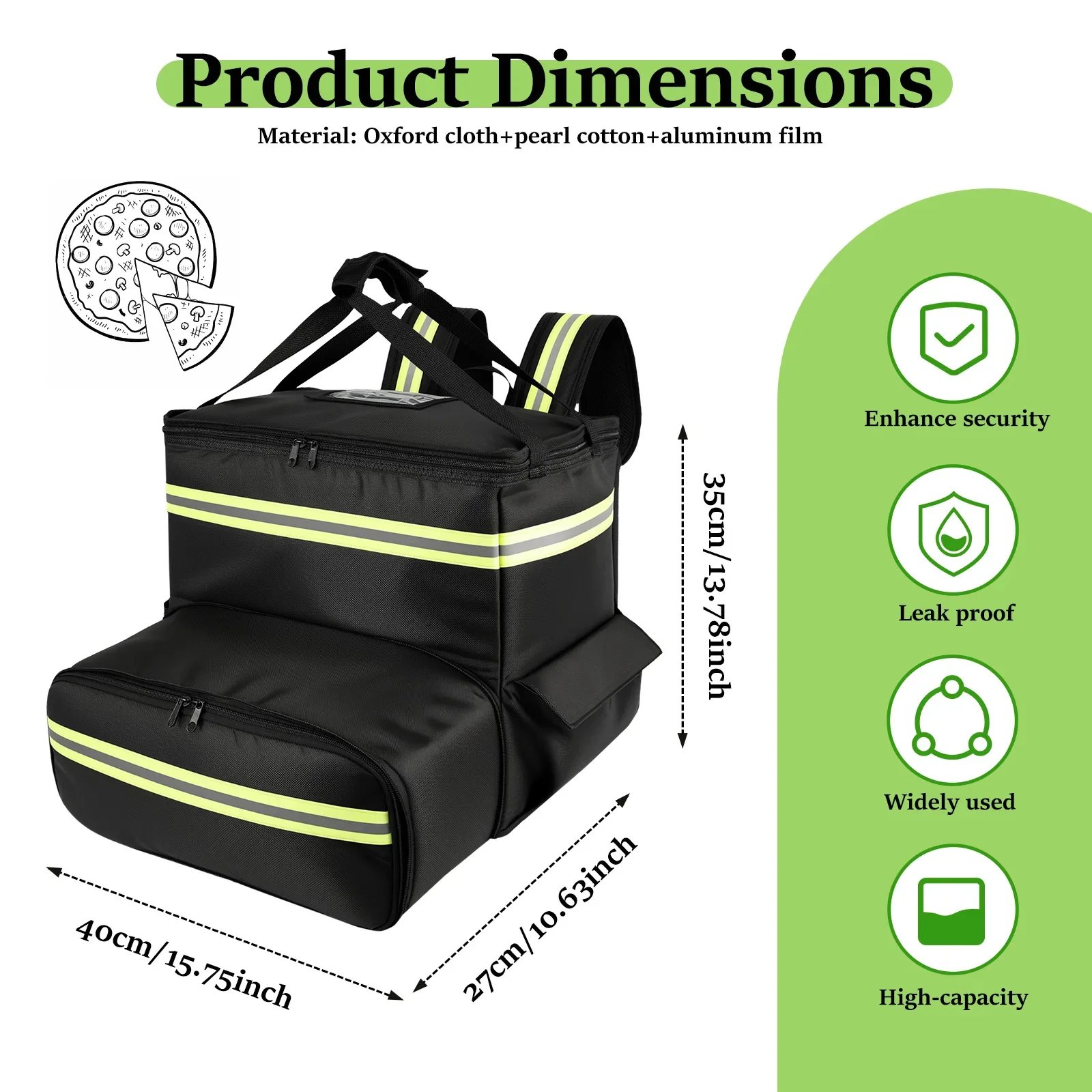 Insulated Cooler Backpack Insulated Picnic Lunch Fresh Keeping Backpack Outdoor Camping Travel Bag Food Storage Delivery 6