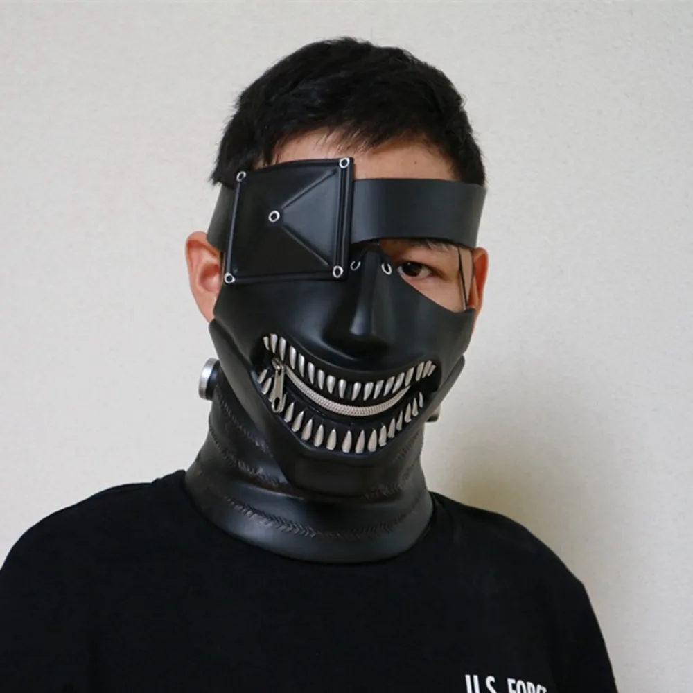 Halloween-Requisiten Masken Cosplay-Zubehör, Cosplay-Perücke mit Verstellbarem Reißverschluss aus Gummi – Detail 3