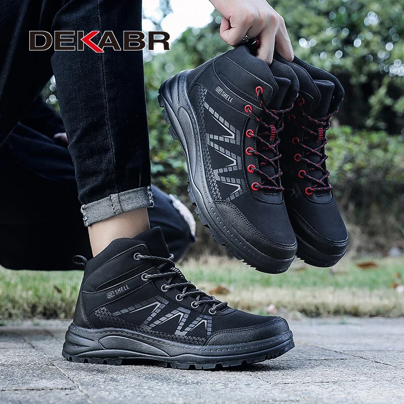 DEKABR Luxury Hot Sale Climbing Shoes Caravan Sneakers PU Leather Casual Men Shoes Lace-Up Breathable Comfortable Sneakers