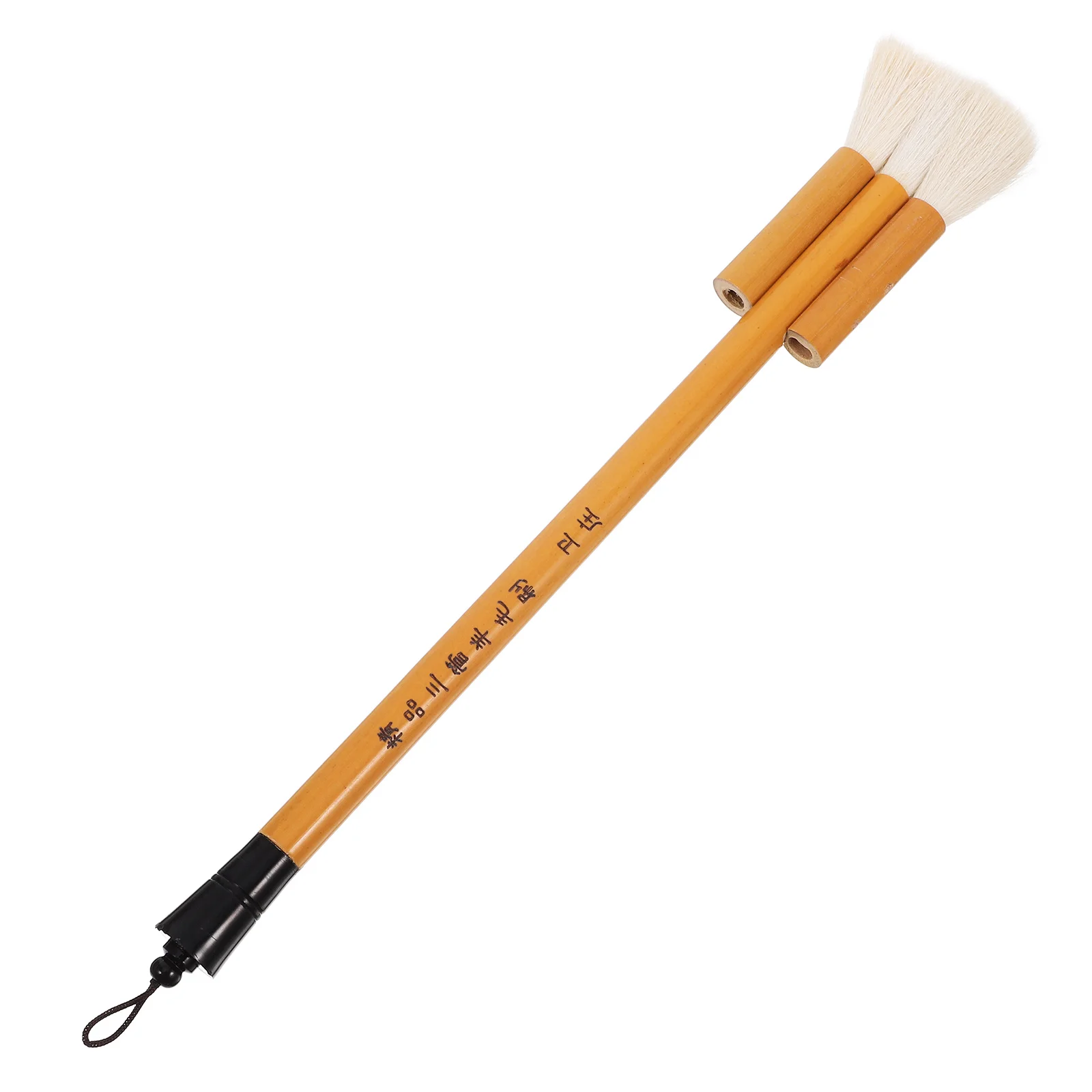 فرشاة طلاء الصوف بمقبض من الخيزران، فرشاة رسم بالألوان المائية، أداة فنية محمولة لمستلزمات الحائط #4