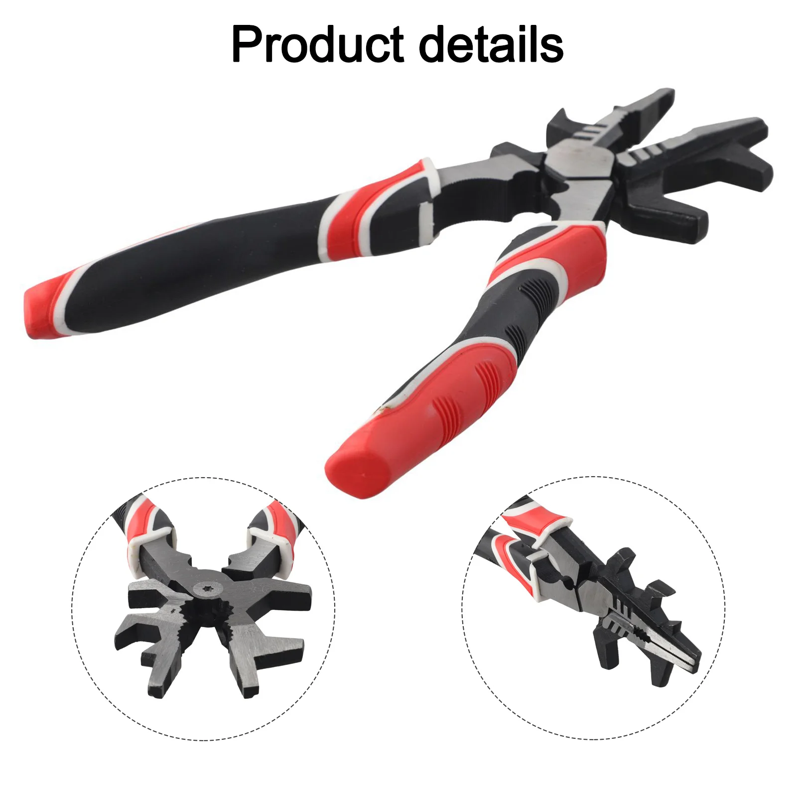Pinza multifunzione con impugnatura antiscivolo TPR Maniglia antiscivolo Design intuitivo Strumento versatile Acciaio ad alto tenore di carbonio