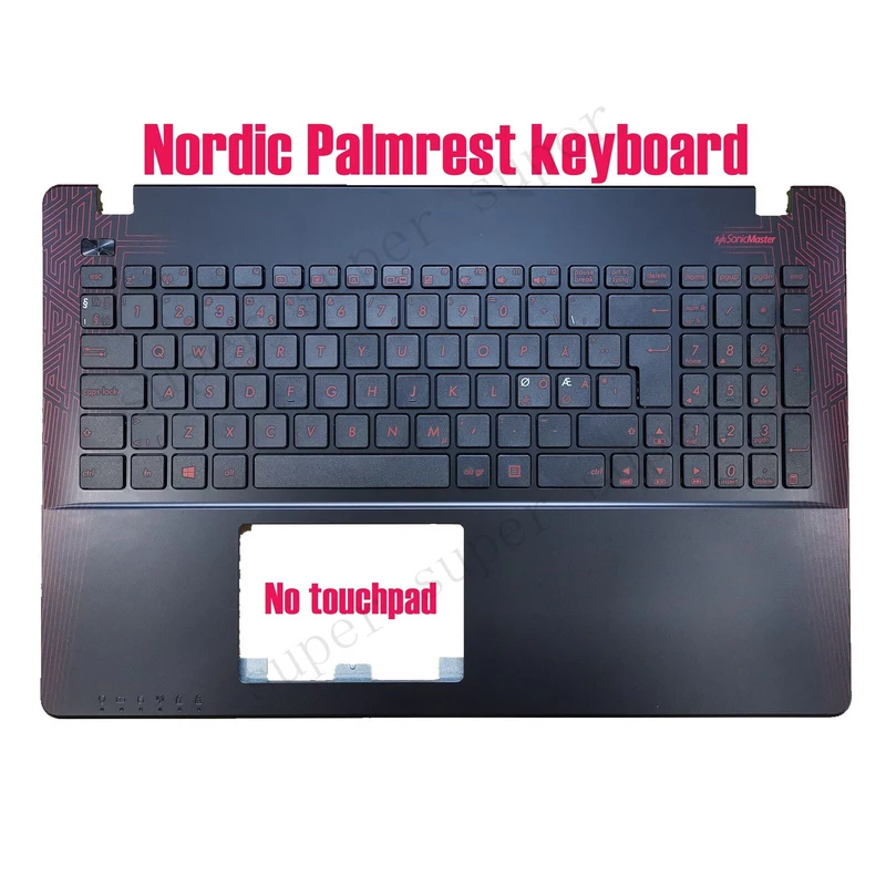 

SSS+ Nordic Palmrest keyboard for Asus X550VX X550VXK X550JK X550JX R510VX K510VX
