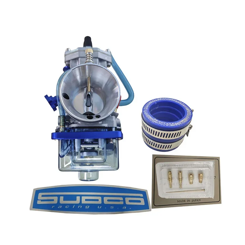 For KEIHIN KOSO OKO PWK 24 26 28 30 32mm Blue Bowl 2T 4T Scooter ATV Dirt Bike Universal Racing Carburetor With Power Jet