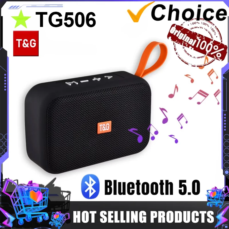 T&G Speaker TG506 Portable Mini Wireless Soundbar Bluetooth Outdoor Indoor HIFI Loudspeaker Support TF Card FM Radio Waterproof