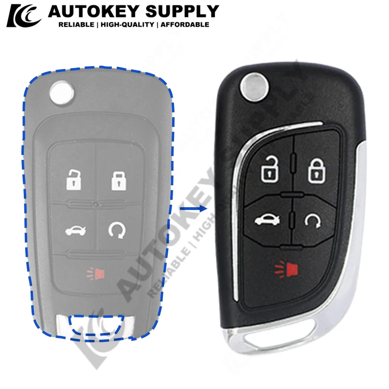 Remote Key Shell 2 3 4 5 Buttons Modified Flip Folding Remote Car Key Case HU100 Blade AKGMF129  For Chevrolet Cruze Lova Aveo