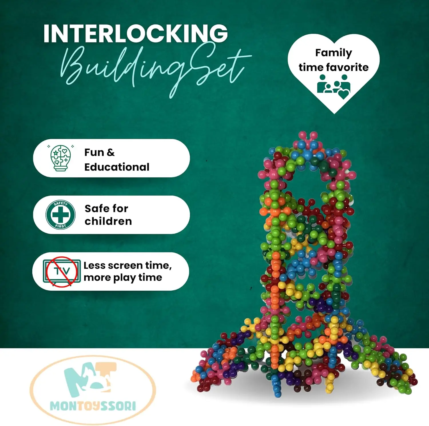 200 stuks in elkaar grijpende plastic bouwstenen |   Bouwspeelgoed |   STEM-speelgoed |   Peuterspeelgoed |   Educatief speelgoed |   Montessori speelgoed |   K