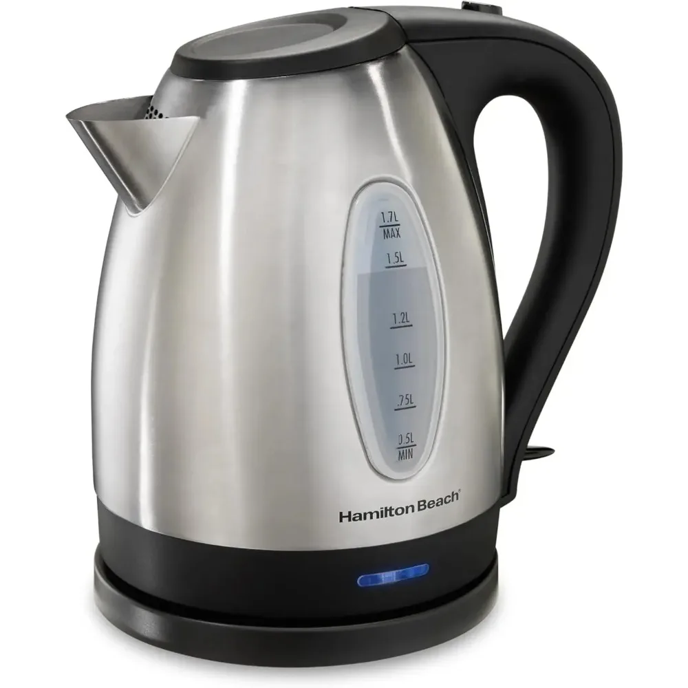 

Electric Tea Kettle, 1.7L Cordless Water Boiler, Fast Boiling with Auto-Shutoff & Boil-Dry Protection, Stainless Steel