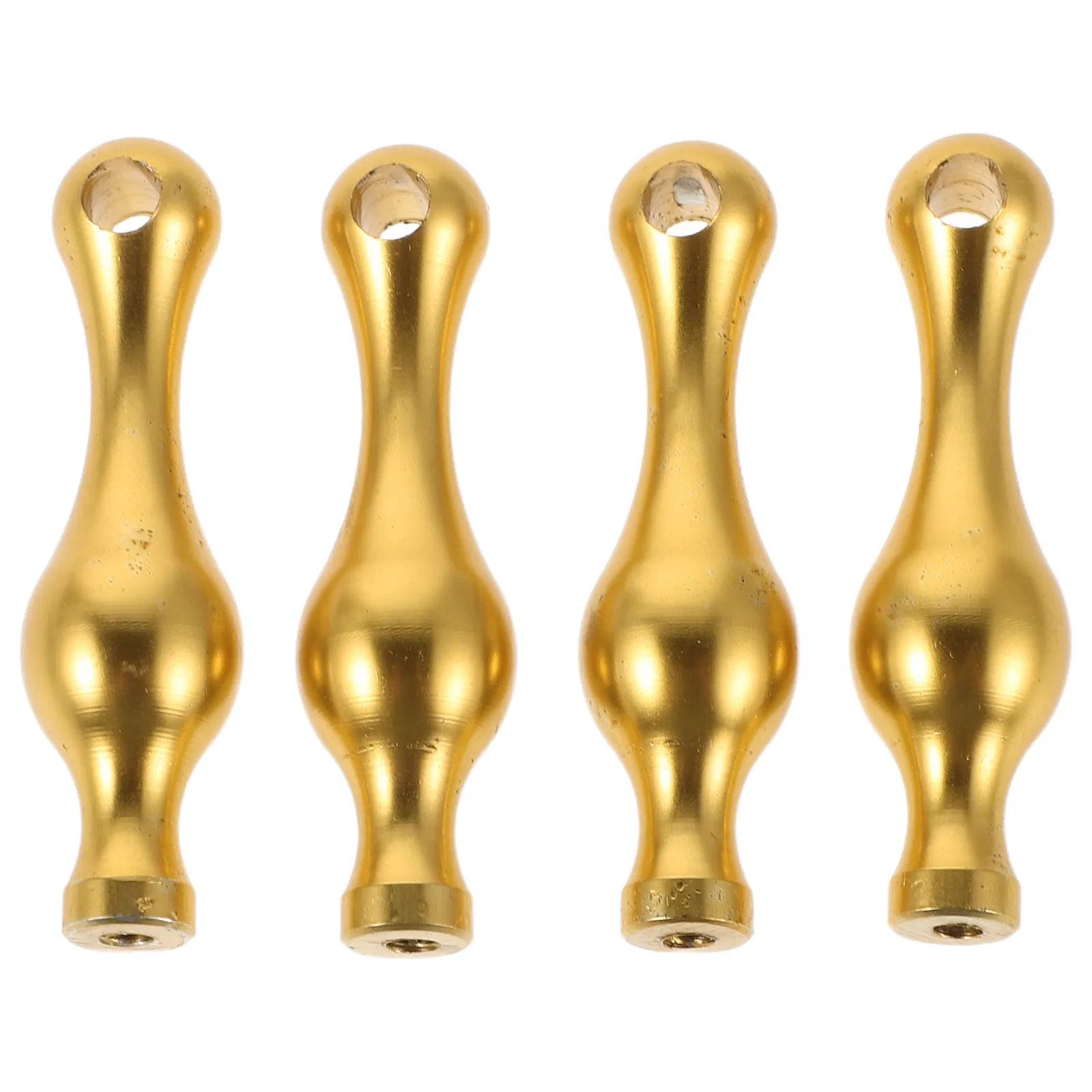 4Pcs Gold Cabinet Railing Connectors Metal Post End Caps for Glass Cabinets Bar Carts Gallery Rails Shelf Spindles Decorative