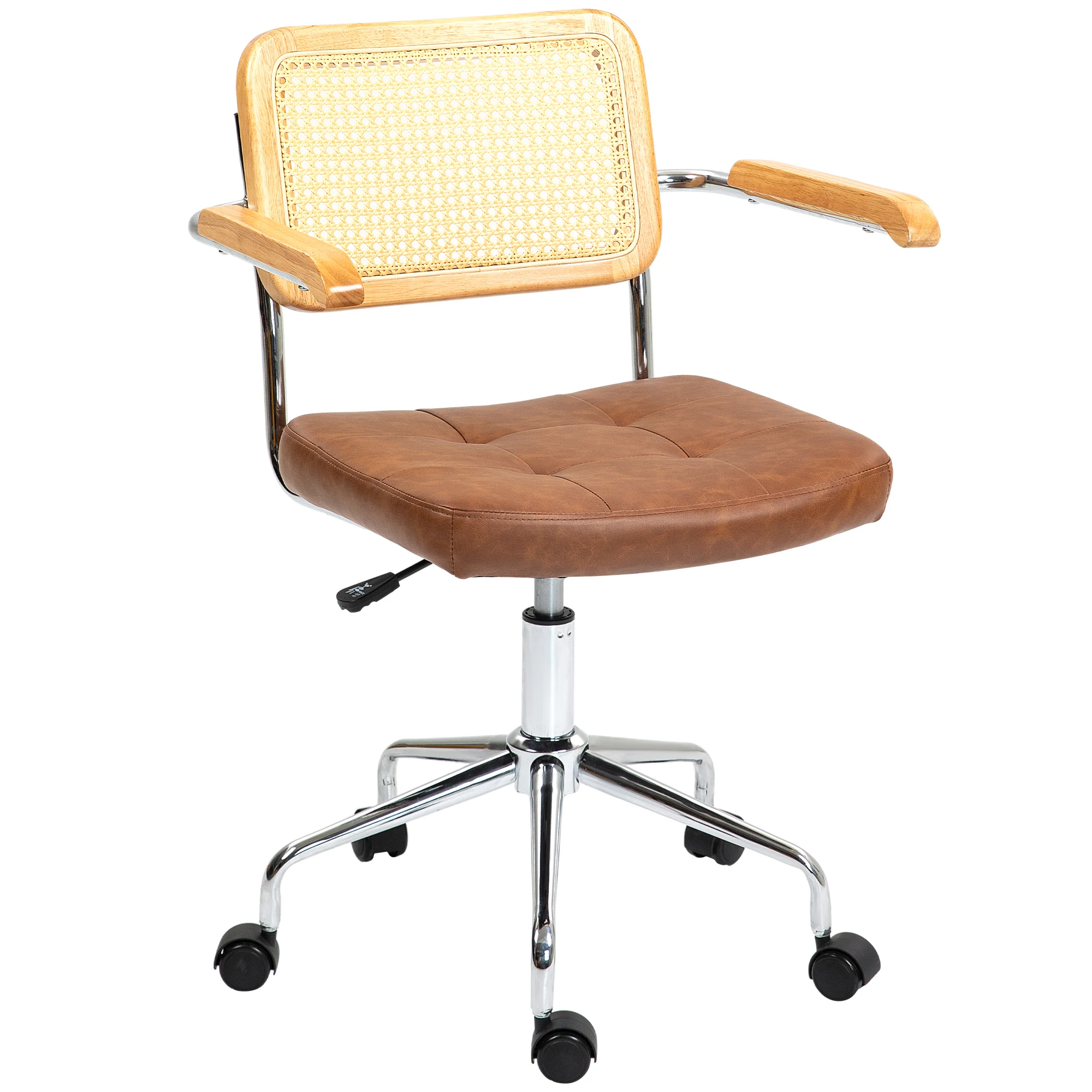 HOMCOM office chair with rocker function 60x55,5x82-90 cm Brown