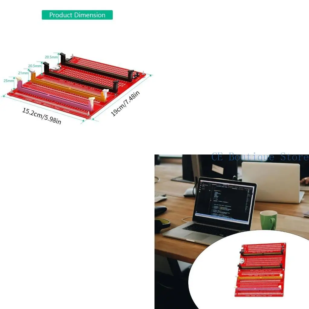 

652F Тестер памяти DDR3/DDR4/DDR5 RDIMM/UDIMM TEMPER с помощью светодиодного индикатора