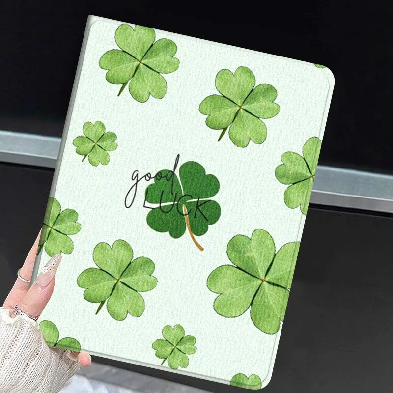 Wzór czterolistnej koniczyny na etui do tabletu Huawei MediaPad M5 T5 M6 SE C5e 11 12 X 2 Lite Pro Air S 12.2 cala 5G