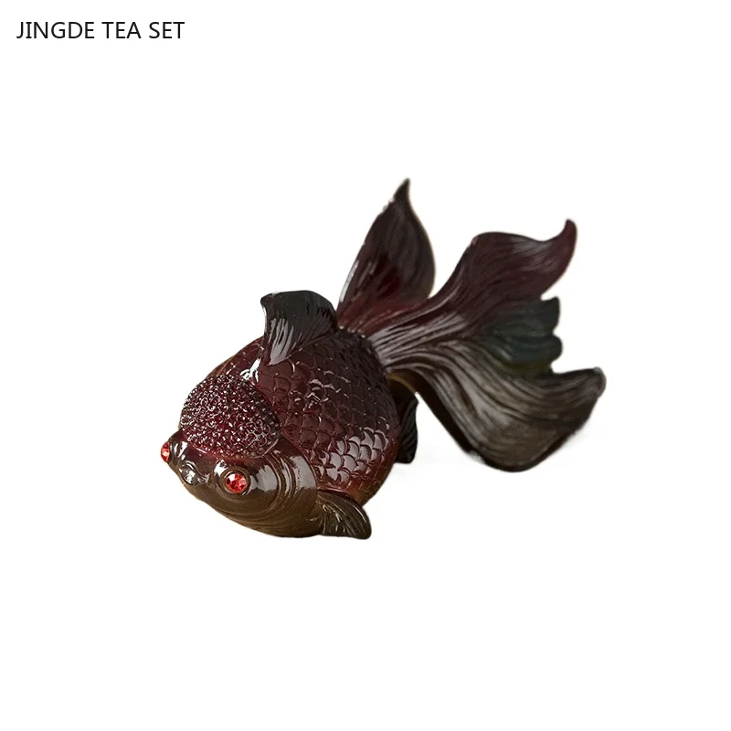 1PCS Handmade Creative Color Changing Carp Tea Pet Home Living Room Office Desktop Decoration Tea Play chinese tea ceremony