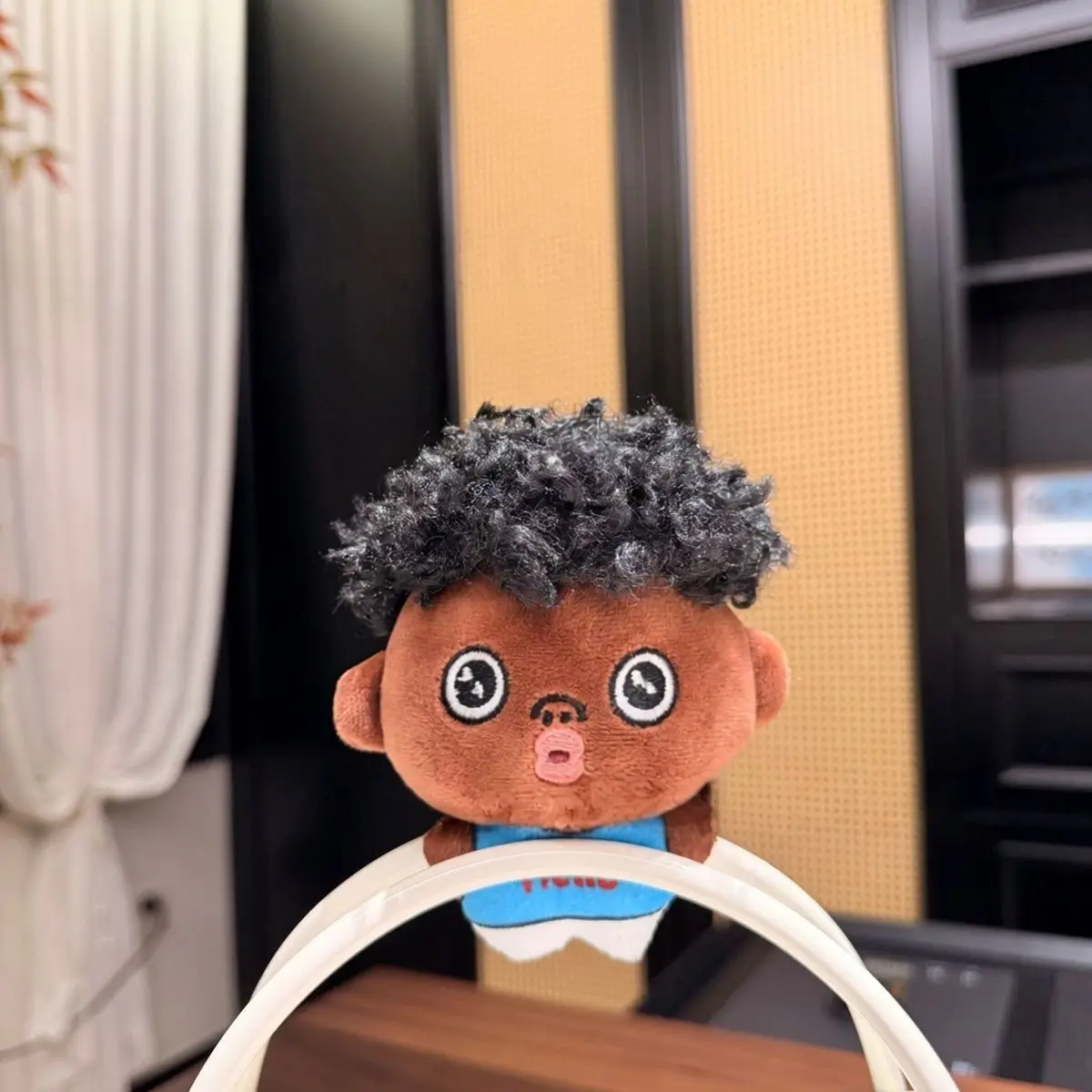 Funny Cute Explosion Head Doll Plush Bag Pendant Stretchy Play Doll Book Backpack Hanging Gift Cute Plush Keychain for Kids Toys