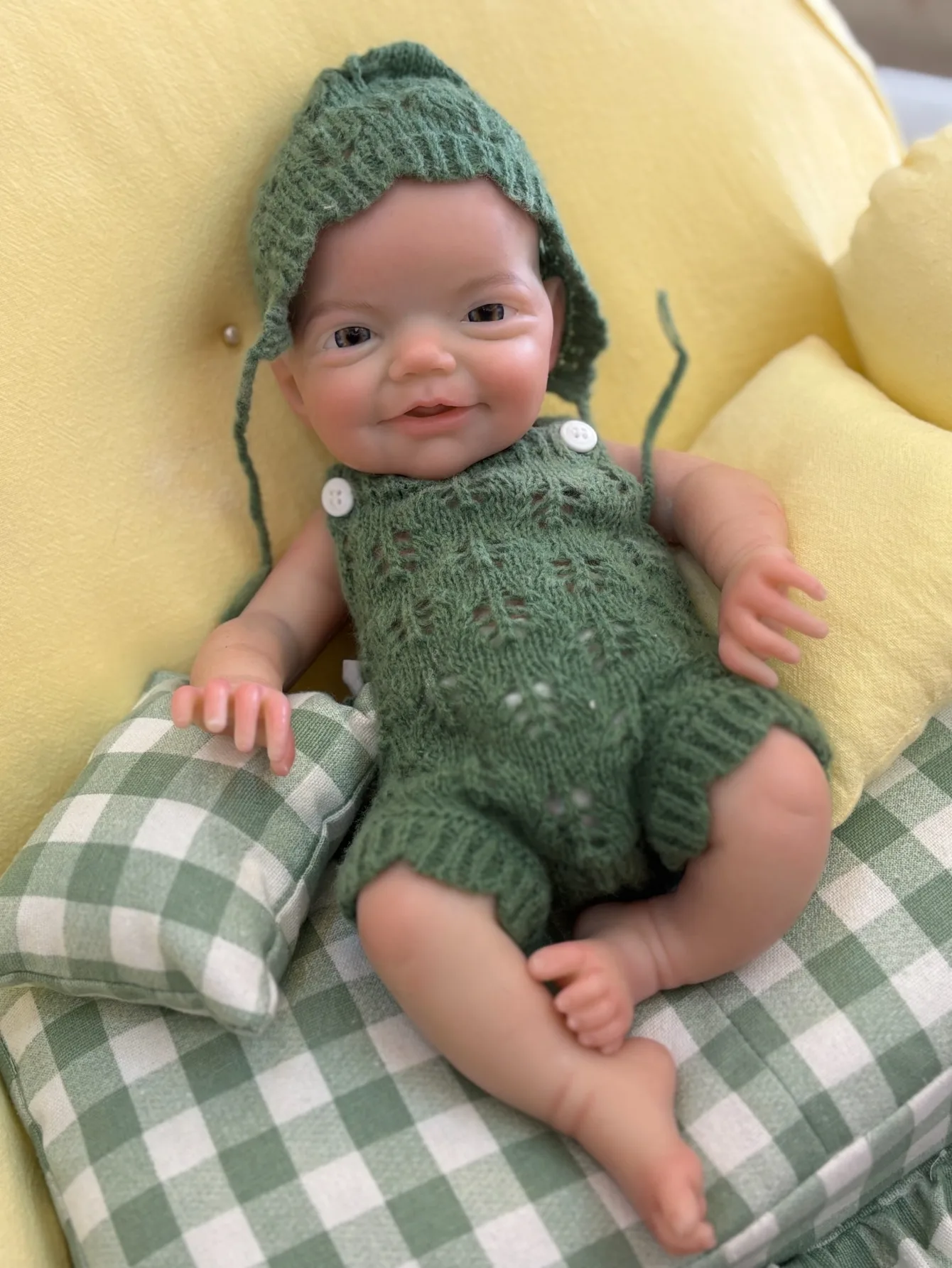 ตุ๊กตาเด็กทารกทำมือ Aizwa1 ขนาด 13 นิ้ว ทำจากซิลิโคน 3 มิติ ทาสีด้วยมือ สัมผัสนุ่มเหมือนจริง ทารกแรกเกิดเพศชาย