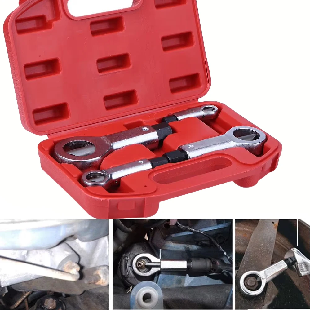 Heavy-Duty 9-27mm Nut Splitter Tool Set Wrench Damaged Screw Nut Extractor Remover Hand Splitting Tool Kit for Home Auto Repair