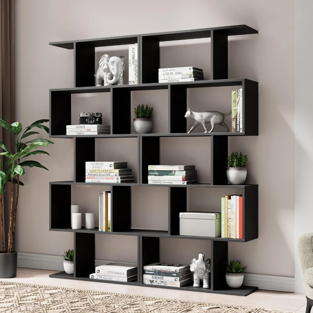 Geometric Wood Book Shelf Display Cabinet 62