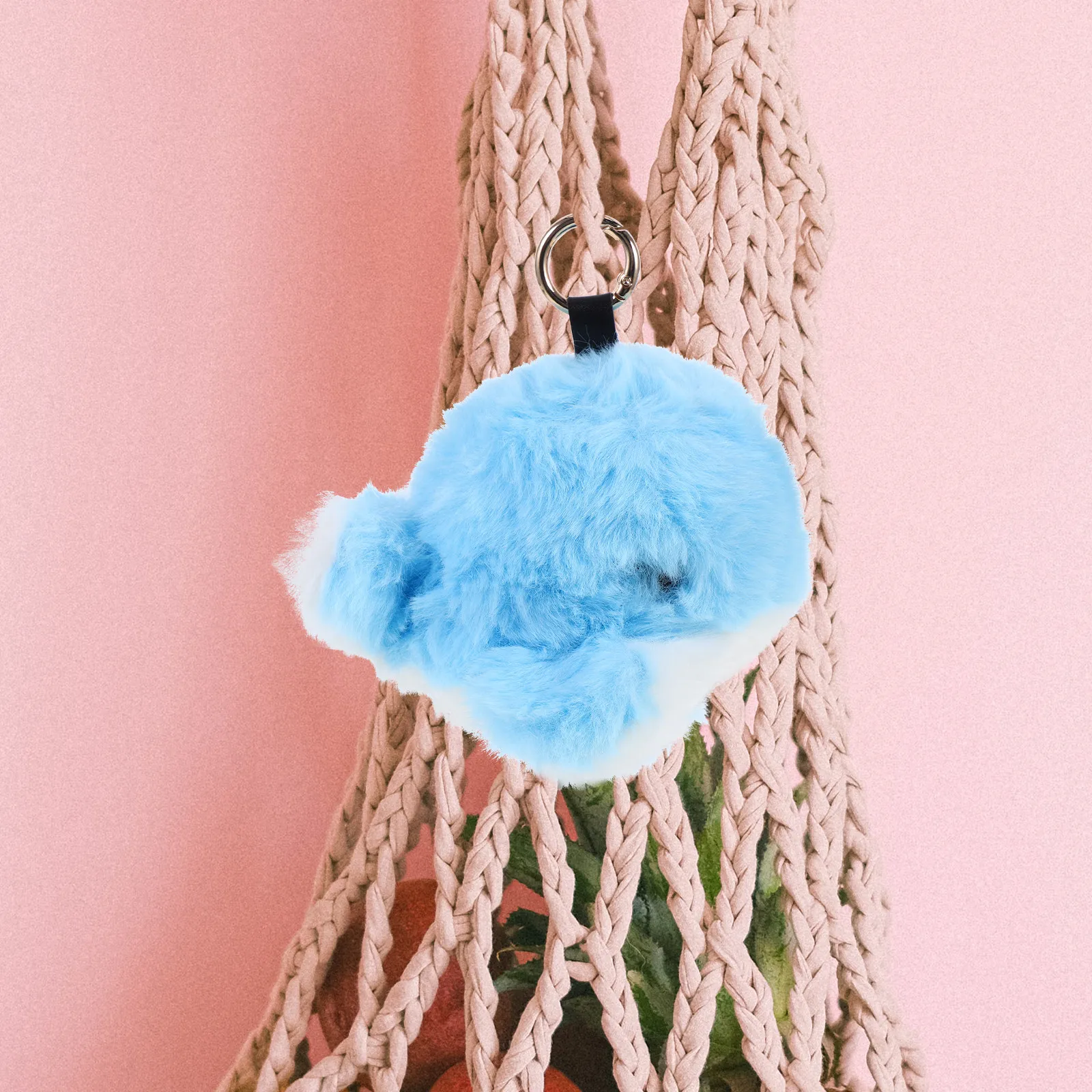 Whale Keychain Cute Soft Stuffed Animal Bag Charm Car Backpack School Bag Cartoon Pendant Whale Charm Key Ring