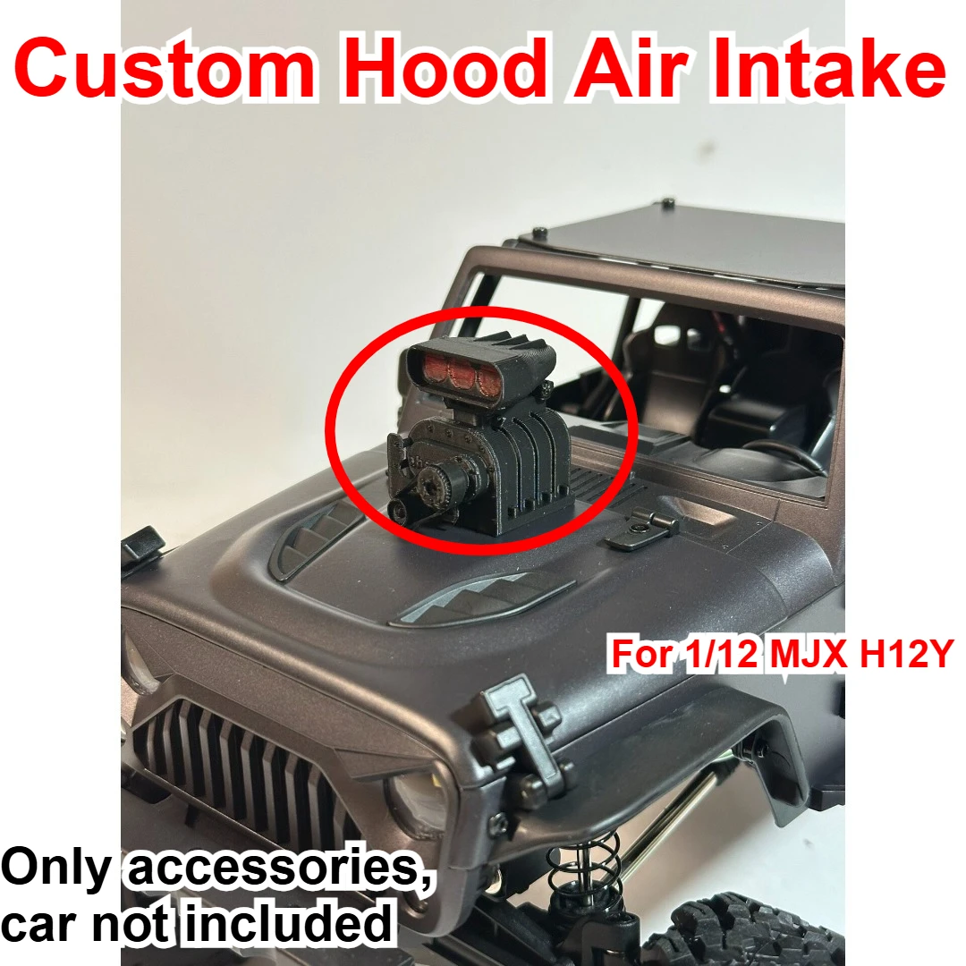 1/12 RC Off Road Car DIY Simulated Hood Air Intake Custom Model Number For MJX H12Y Decorative Styling Decor Upgrade Mod Parts