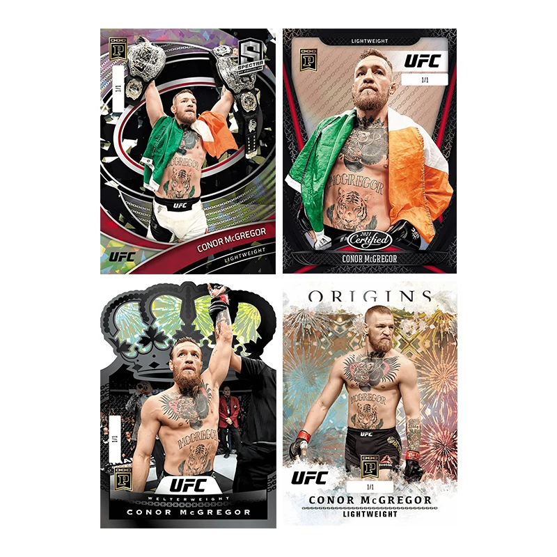 Homemade Diy Panini UFC Series Conor Mcgregor Amanda Nunes Aljamain Sterling Khabib Nurmagomedov Collection Card Toys Gift - view 2
