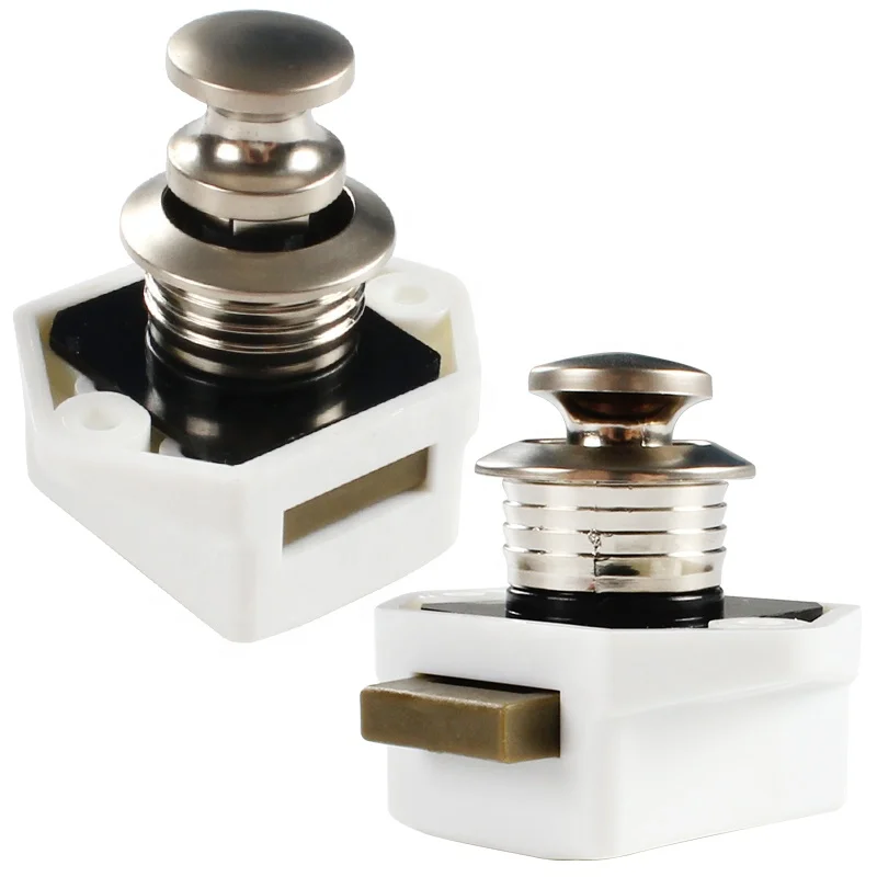 OEM Campervan مقطورة متنقل أجزاء قطع حجم 20 مللي متر سبائك الزنك مفتاح متنقل متنقل قارب يخت الأبيض قفل دفع صغير