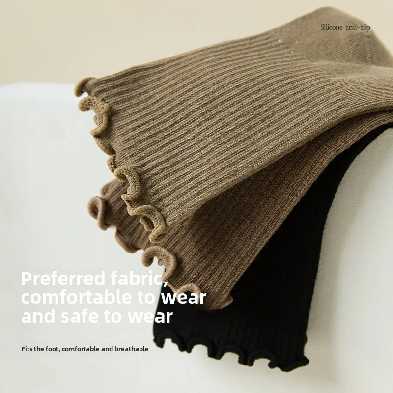 JIAYAN 2025 Ummer Mulheres Meias de Renda Novo Tubo Médio Desodorante Fino Antiderrapante Absorvente de Suor Meias Femininas