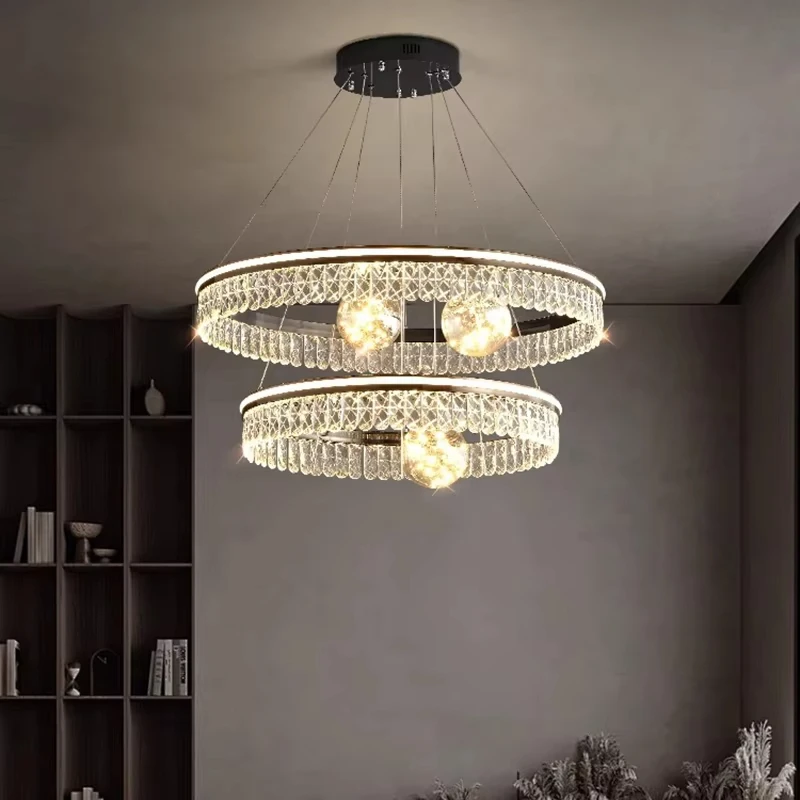 ديكور حديث Led أضواء خواتم قلادة ضوء مصابيح لغرفة المعيشة Led الثريات لغرفة الطعام معلقة ضوء إضاءة داخلية