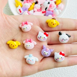 20 Pcs New Kawaii Cartoon Kitten, Puppy, Rabbit Resin Flat Back Scrapbook Figurine DIY Bow Decor Accessories Crafts