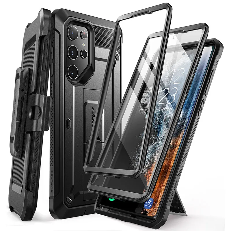 For Samsung Galaxy S22 Ultra Case 2022 SUPCASE UB Pro Full-Body Dual Layer Rugged Belt-Clip Case with Built-in Screen Protector