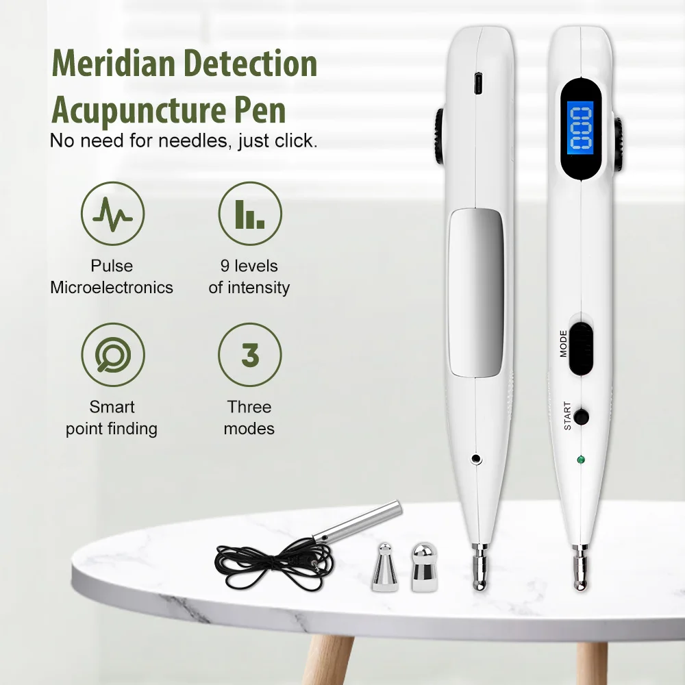 USB Meridian Energy Pen Electronic Acupuncture Pen Point Massager Electric Meridians Therapy Heal Massage Pen Pain Relief Tools