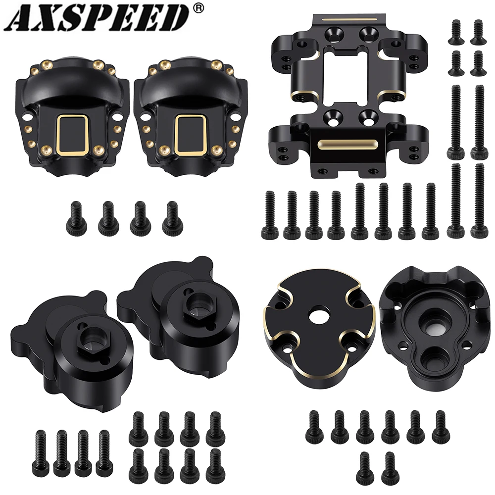 

AXSPEED металлическая крышка оси, рулевая чашка, роликовые блоки, соединительная опорная пластина шасси для 1/18 RedCat Ascent, обновленные аксессуары