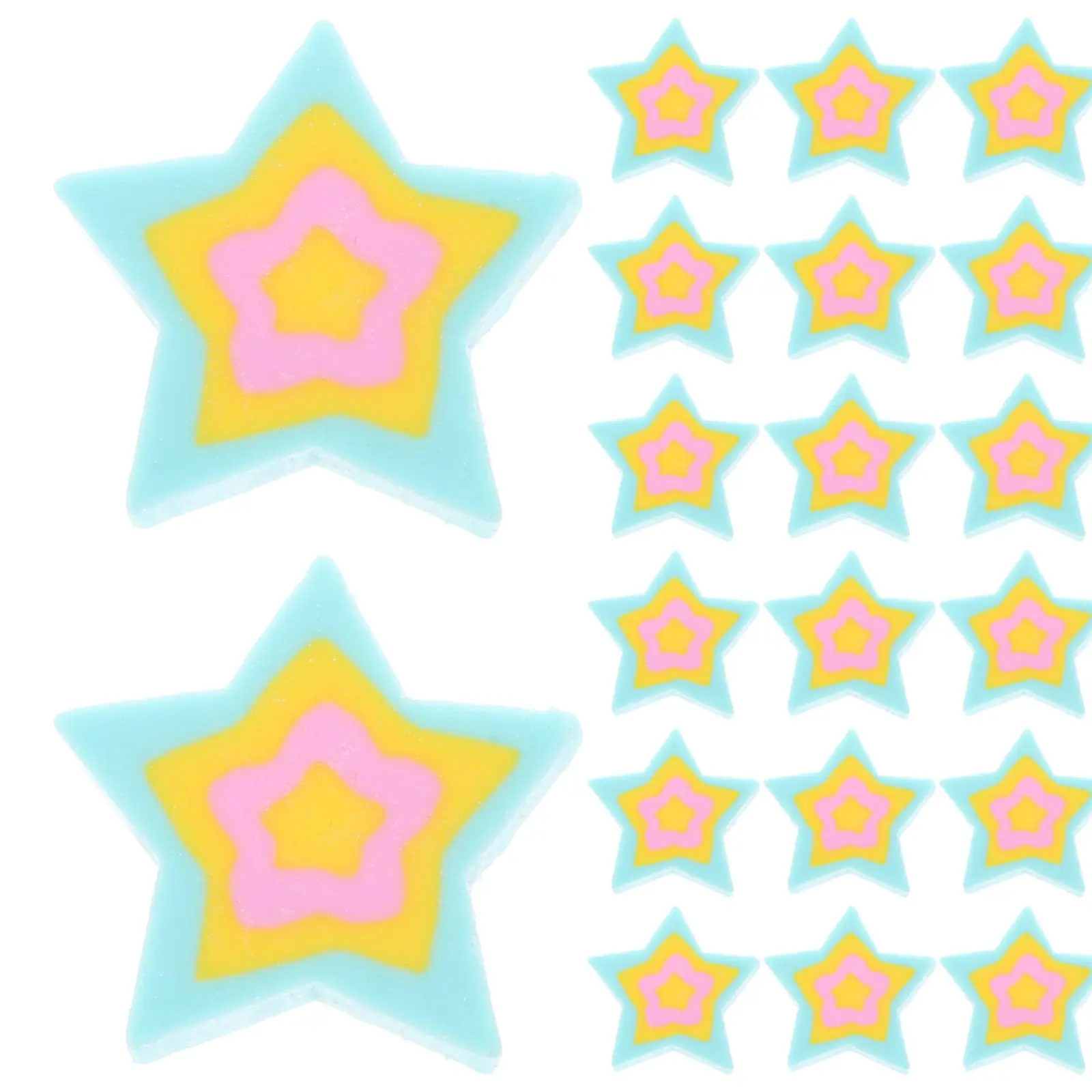 

50 Pcs Pentagram Star Eraser Child Erasers Desk Pets for Kids Classroom Rewards