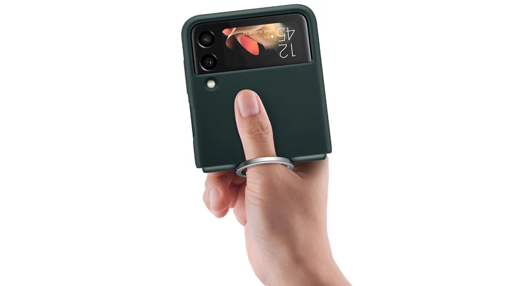 Original Samsung Galaxy Z Flip3 Silicone Cover With Ring Protective Case For Samsung Z Flip 3