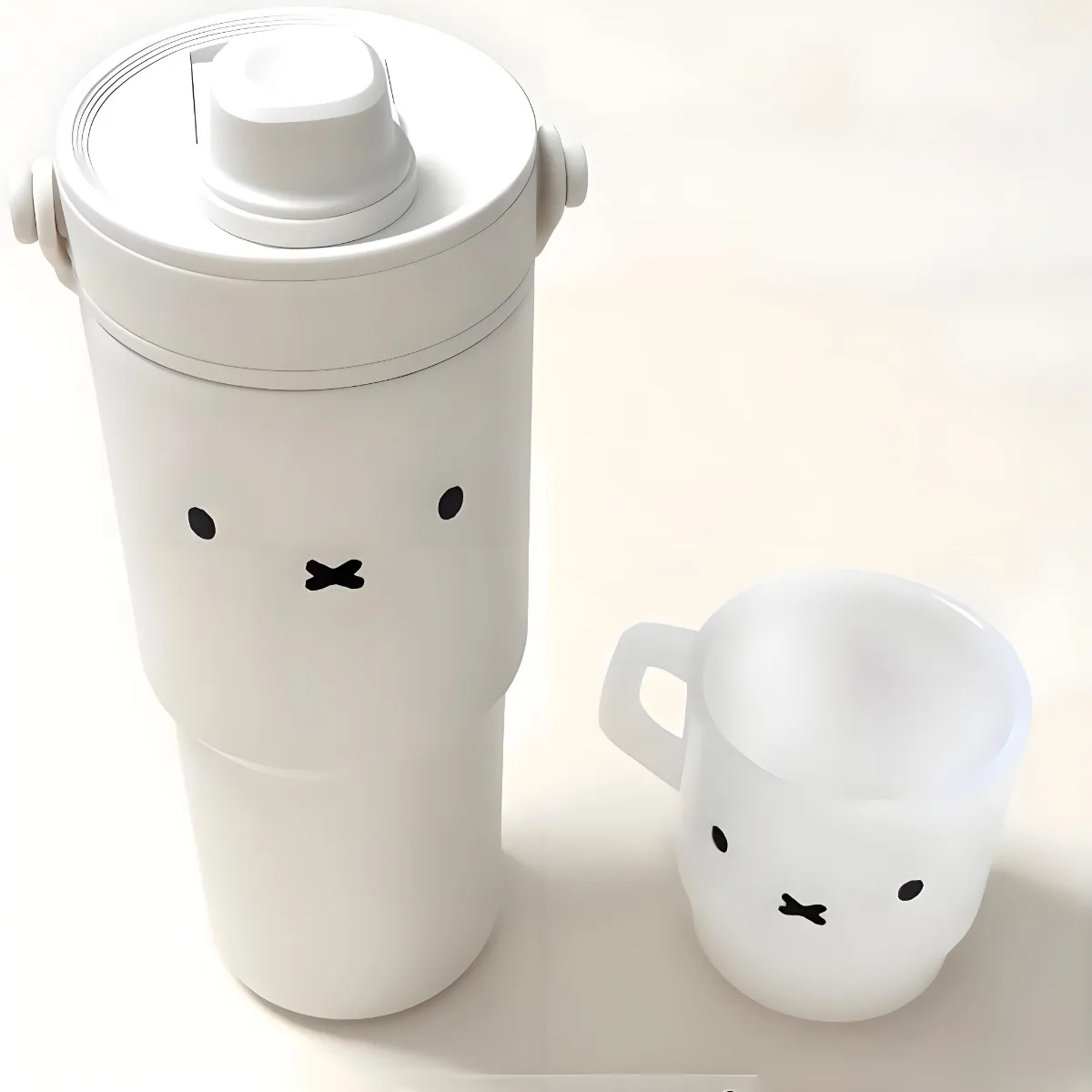 Kawaii miffy coelho emoji criatividade adesivos bonitos e sem rastros dos desenhos animados adesivos diy copo beliscar adesivos divertidos para colar livremente