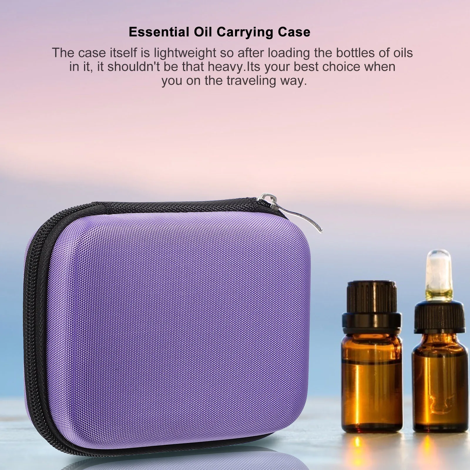 

Lightweight Durable Essential Oil Carrying Case Nylon Eva Waterproof Travel Organizer Bag Storage Pouch