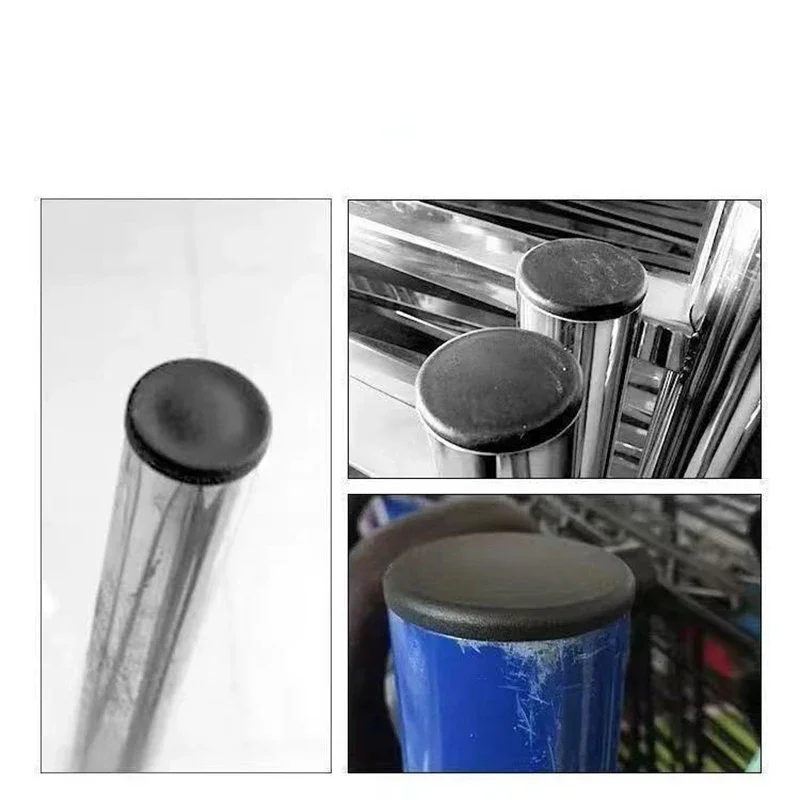 20-100pcs Round Steel Pipe Plastic Hole Plug Furniture Chair Leg Ladder Glide Protection Blanking End Cap Tube Pipe Insert Plugs